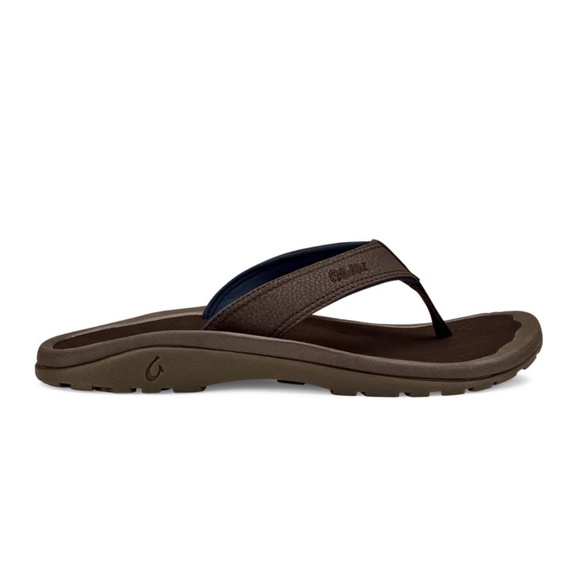 Olukai Men's Ohana Brown Slip on  Beach Sandals Sz 8 Casual Vacation Beach - Picture 1 of 10